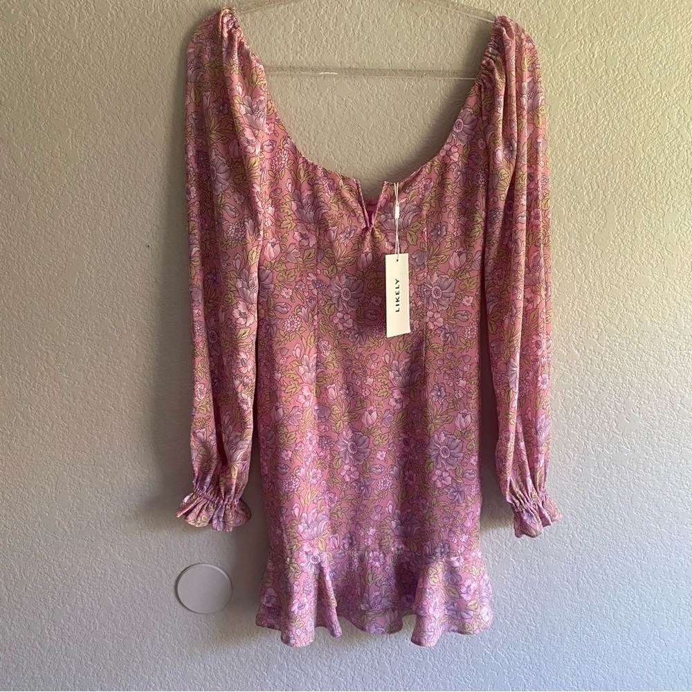 Likely Lyssa Floral Ruffle Sleeve Mini Dress